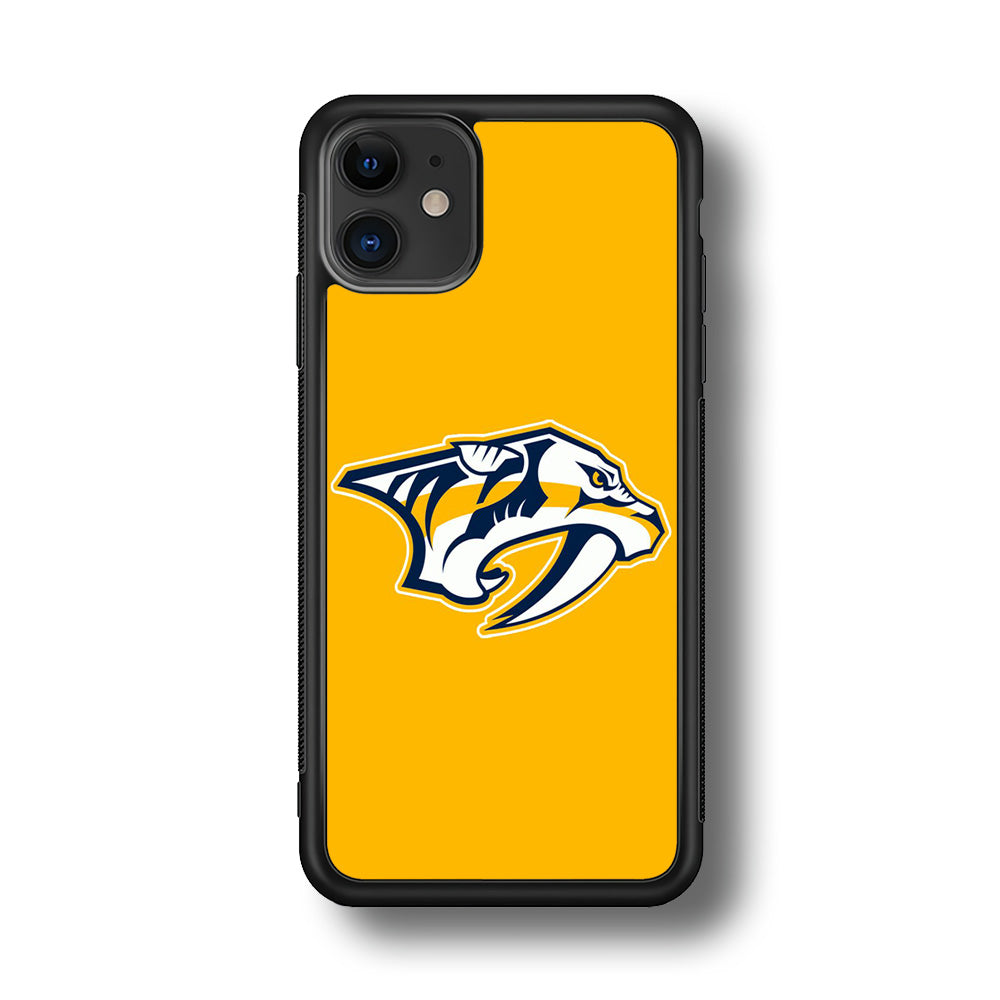 Hockey Nashville Predators NHL 002 iPhone 11 Case-Phone Case-Rubber Black (2D Case)-Altracase