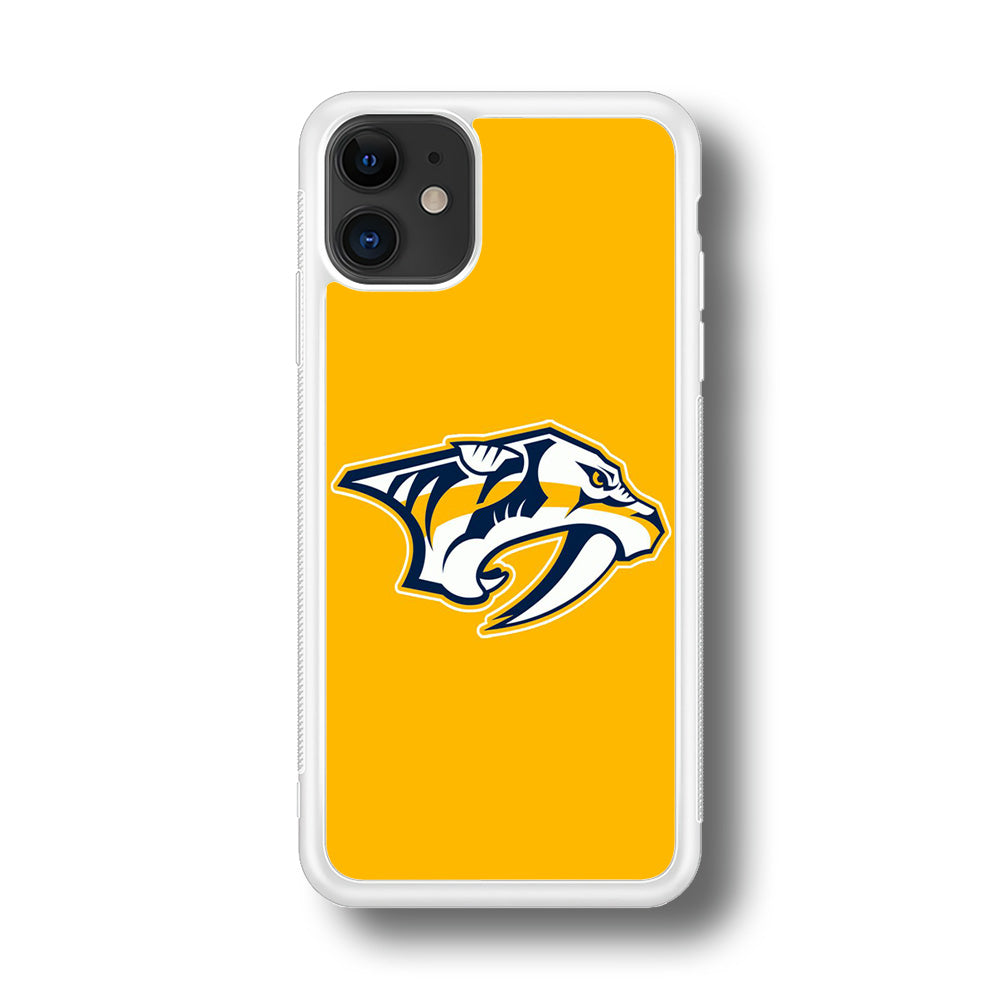 Hockey Nashville Predators NHL 002 iPhone 11 Case-Phone Case-Rubber White (2D Case)-Altracase