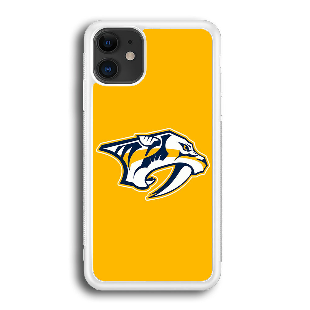 Hockey Nashville Predators NHL 002 iPhone 12 Case-Phone Case-Rubber White (2D Case)-Altracase