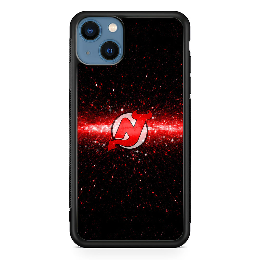 Hockey New Jersey Devils NHL 001 iPhone 13 Mini Case-Phone Case-Rubber Black (2D Case)-Altracase