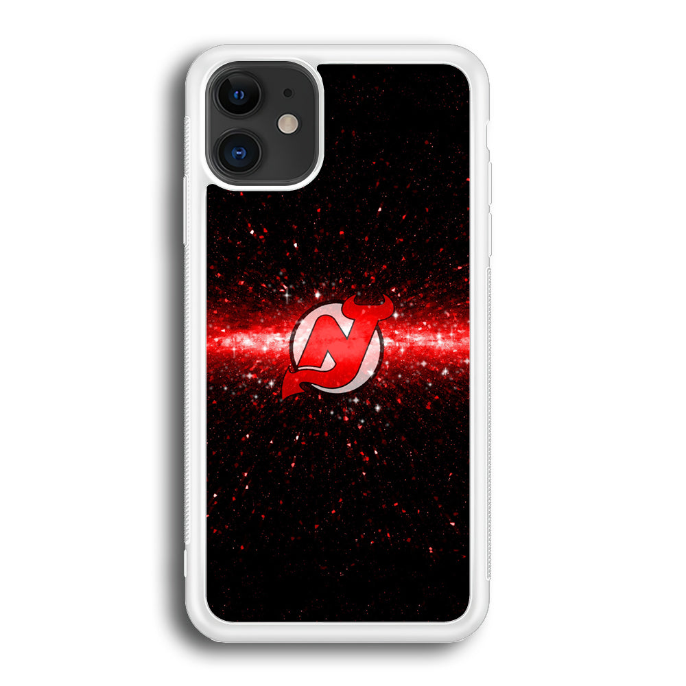 Hockey New Jersey Devils NHL 001 iPhone 12 Case-Phone Case-Rubber White (2D Case)-Altracase