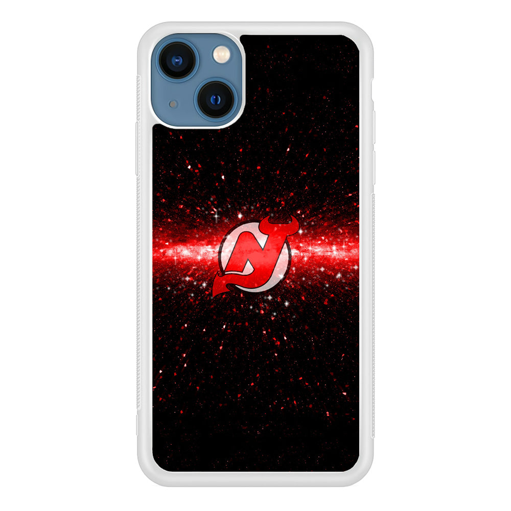 Hockey New Jersey Devils NHL 001 iPhone 13 Mini Case-Phone Case-Rubber White (2D Case)-Altracase
