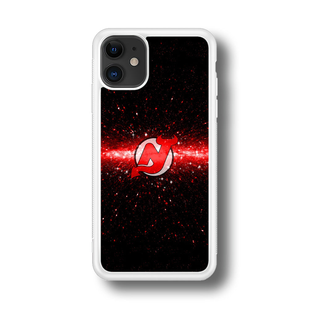 Hockey New Jersey Devils NHL 001 iPhone 11 Case-Phone Case-Rubber White (2D Case)-Altracase