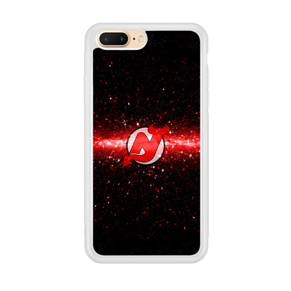 Hockey New Jersey Devils NHL 001 iPhone 8 Plus Case-Phone Case-Rubber White (2D Case)-Altracase