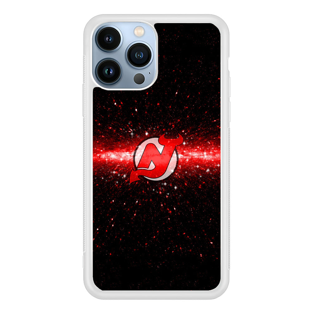 Hockey New Jersey Devils NHL 001 iPhone 13 Pro Case-Phone Case-Rubber White (2D Case)-Altracase
