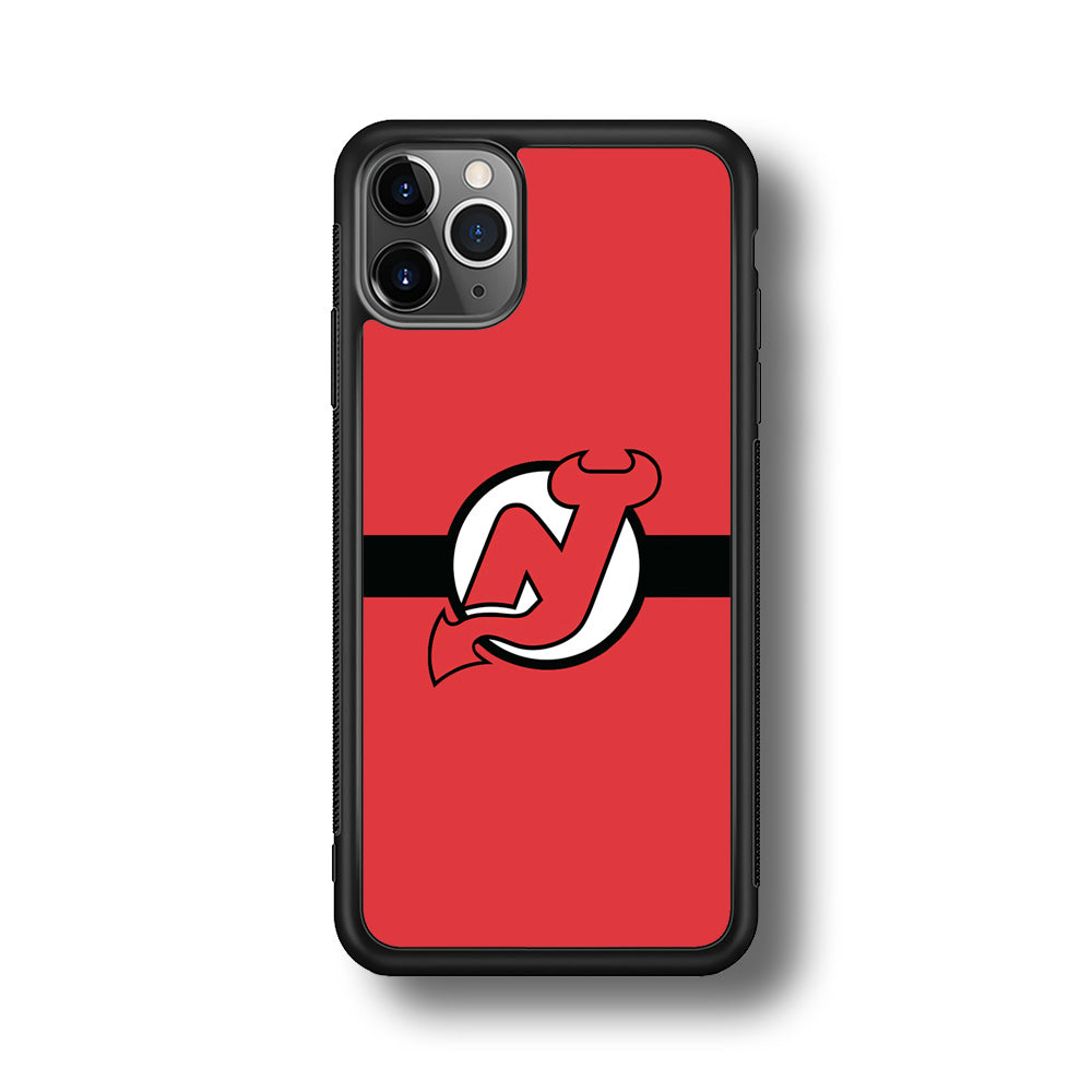 Hockey New Jersey Devils NHL 002 iPhone 11 Pro Max Case-Phone Case-Rubber Black (2D Case)-Altracase