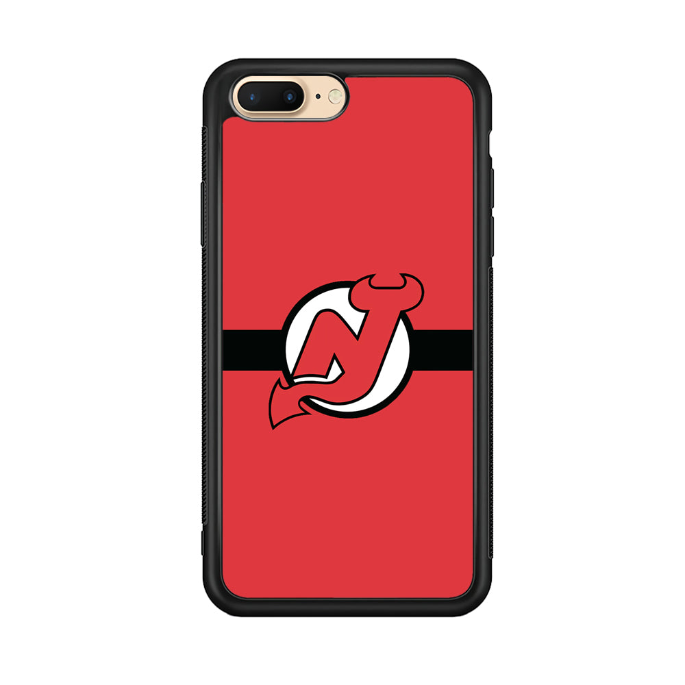 Hockey New Jersey Devils NHL 002 iPhone 8 Plus Case-Phone Case-Rubber Black (2D Case)-Altracase