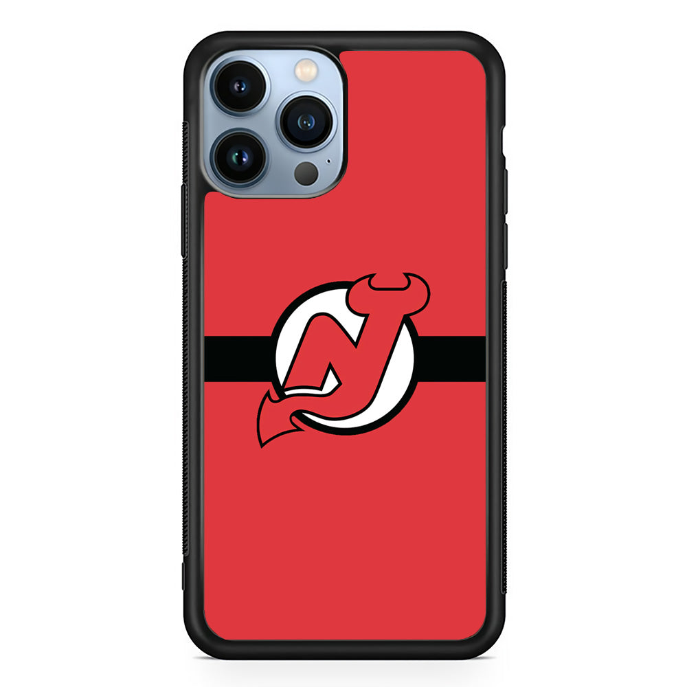 Hockey New Jersey Devils NHL 002 iPhone 15 Pro Case-Phone Case-Rubber Black (2D Case)-Altracase