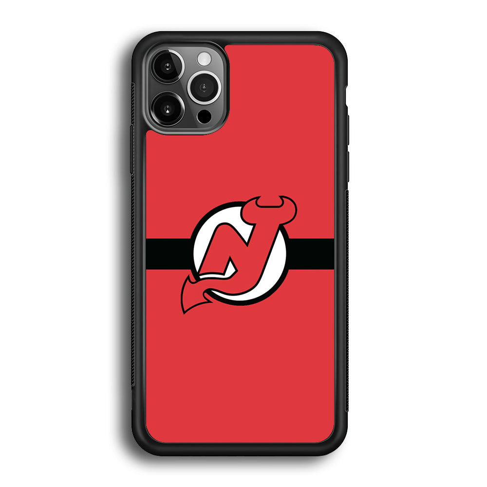 Hockey New Jersey Devils NHL 002 iPhone 12 Pro Max Case-Phone Case-Rubber Black (2D Case)-Altracase