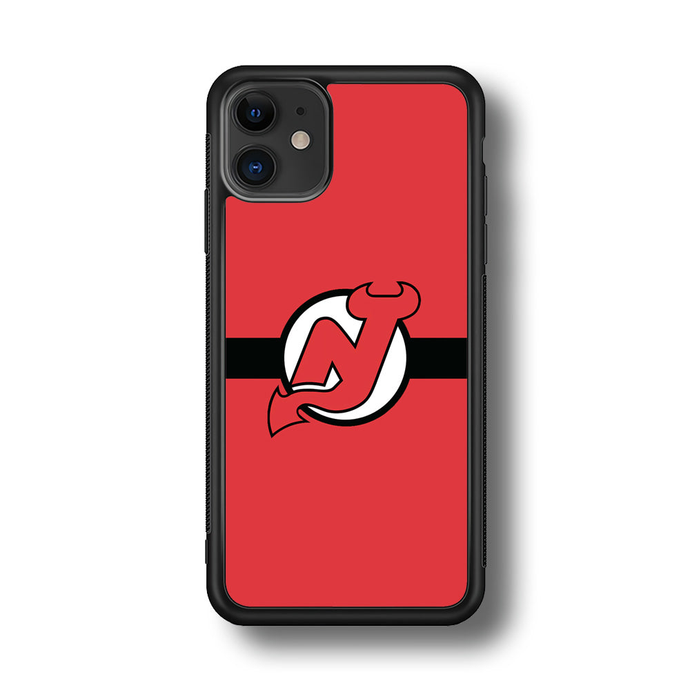 Hockey New Jersey Devils NHL 002 iPhone 11 Case-Phone Case-Rubber Black (2D Case)-Altracase