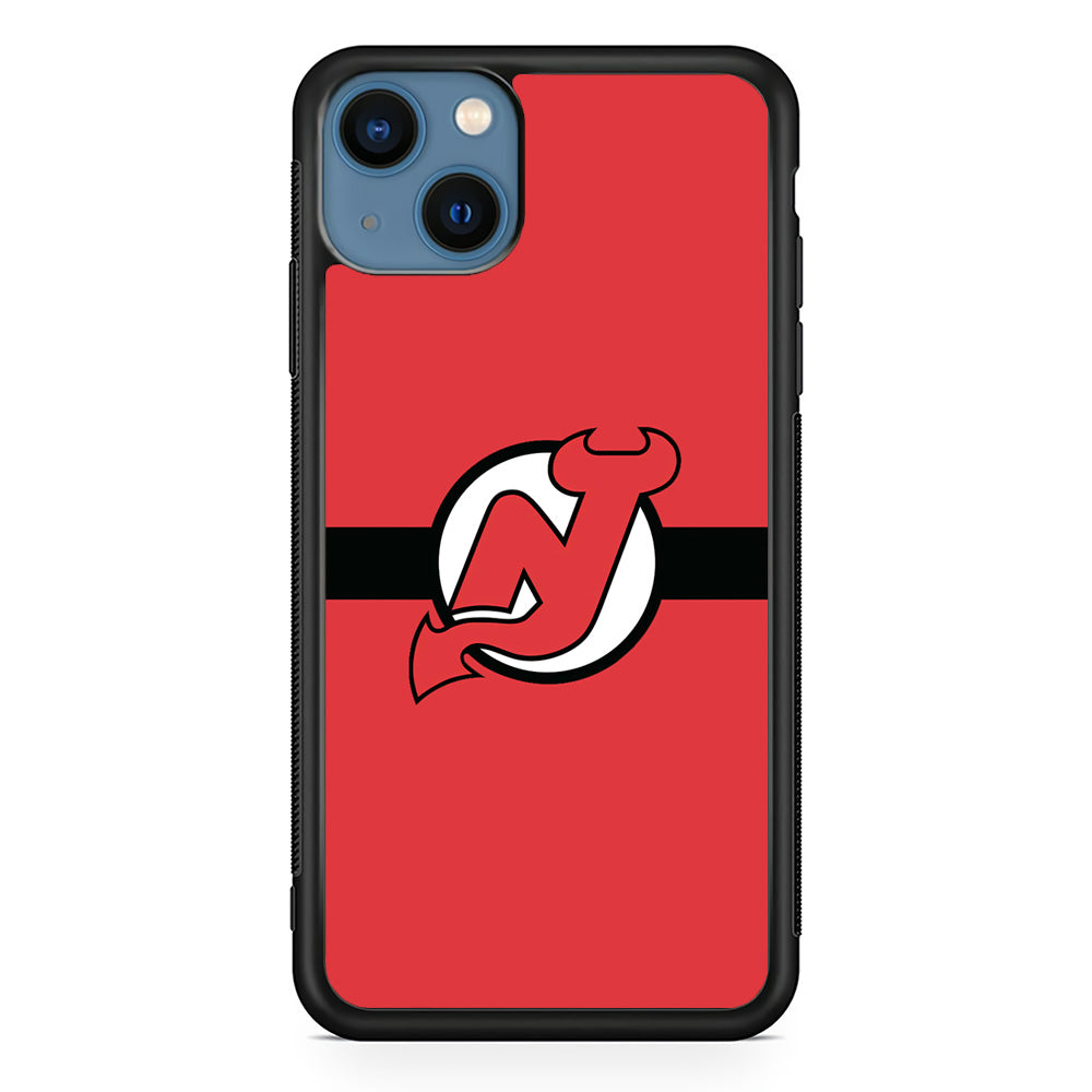 Hockey New Jersey Devils NHL 002 iPhone 13 Mini Case-Phone Case-Rubber Black (2D Case)-Altracase