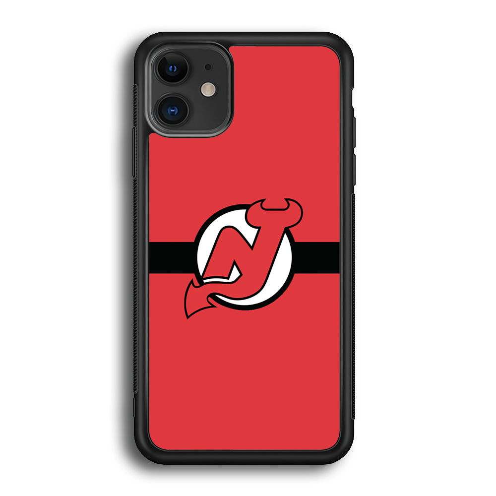 Hockey New Jersey Devils NHL 002 iPhone 12 Mini Case-Phone Case-Rubber Black (2D Case)-Altracase