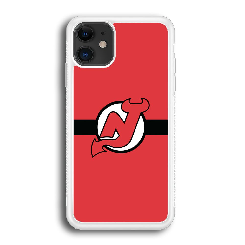 Hockey New Jersey Devils NHL 002 iPhone 12 Mini Case-Phone Case-Rubber White (2D Case)-Altracase