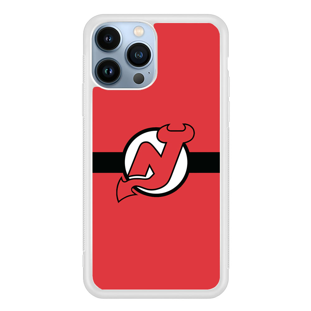 Hockey New Jersey Devils NHL 002 iPhone 15 Pro Case-Phone Case-Rubber White (2D Case)-Altracase