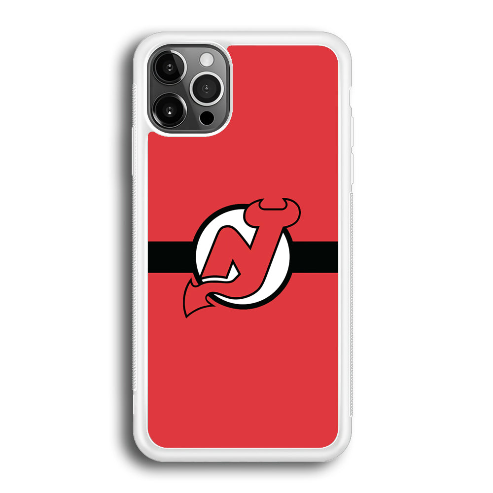 Hockey New Jersey Devils NHL 002 iPhone 12 Pro Max Case-Phone Case-Rubber White (2D Case)-Altracase