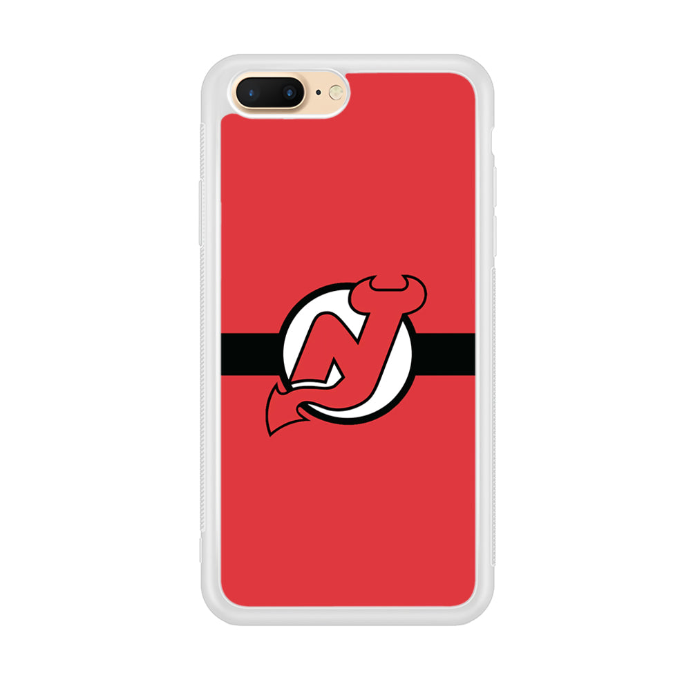 Hockey New Jersey Devils NHL 002 iPhone 8 Plus Case-Phone Case-Rubber White (2D Case)-Altracase