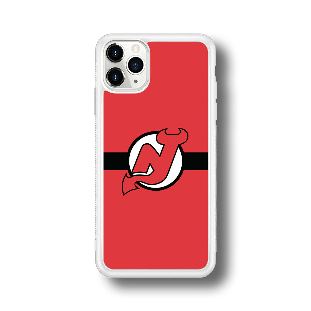 Hockey New Jersey Devils NHL 002 iPhone 11 Pro Max Case-Phone Case-Rubber White (2D Case)-Altracase
