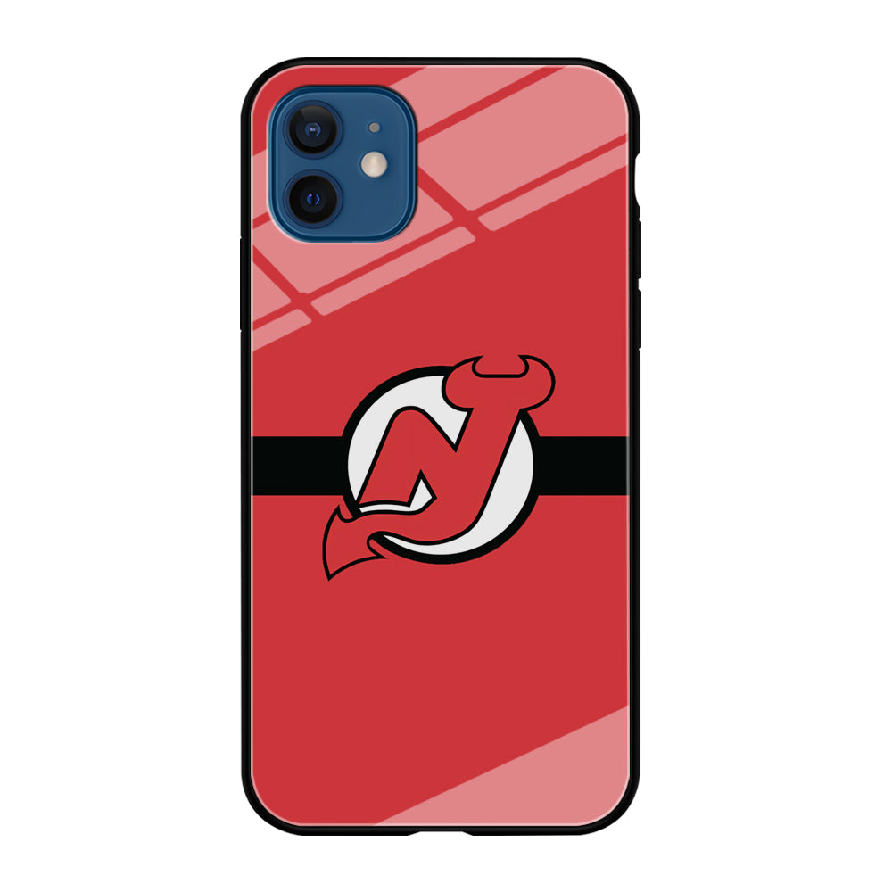 Hockey New Jersey Devils NHL 002 iPhone 12 Case-Phone Case-Tempered Glass Case-Altracase