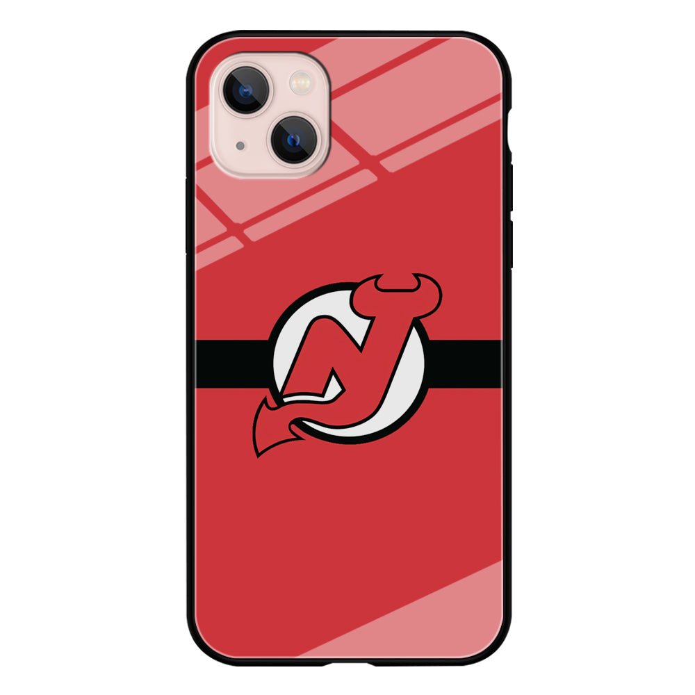 Hockey New Jersey Devils NHL 002 iPhone 13 Mini Case-Phone Case-Tempered Glass Case-Altracase