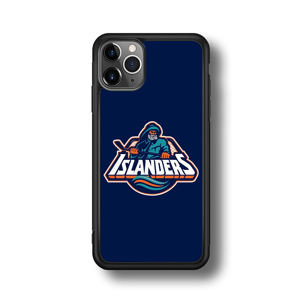 Hockey New York Islanders NHL 001 iPhone 11 Pro Max Case-Phone Case-Rubber Black (2D Case)-Altracase