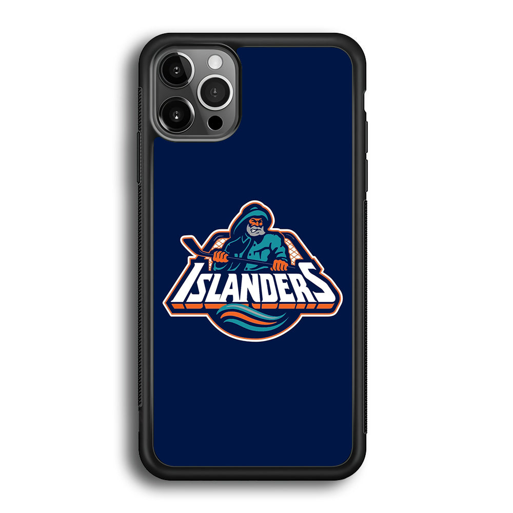 Hockey New York Islanders NHL 001 iPhone 12 Pro Case-Phone Case-Rubber Black (2D Case)-Altracase