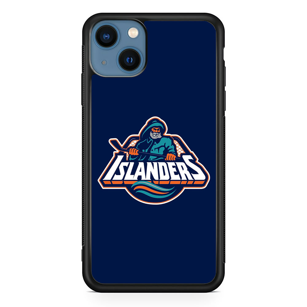 Hockey New York Islanders NHL 001 iPhone 13 Mini Case-Phone Case-Rubber Black (2D Case)-Altracase