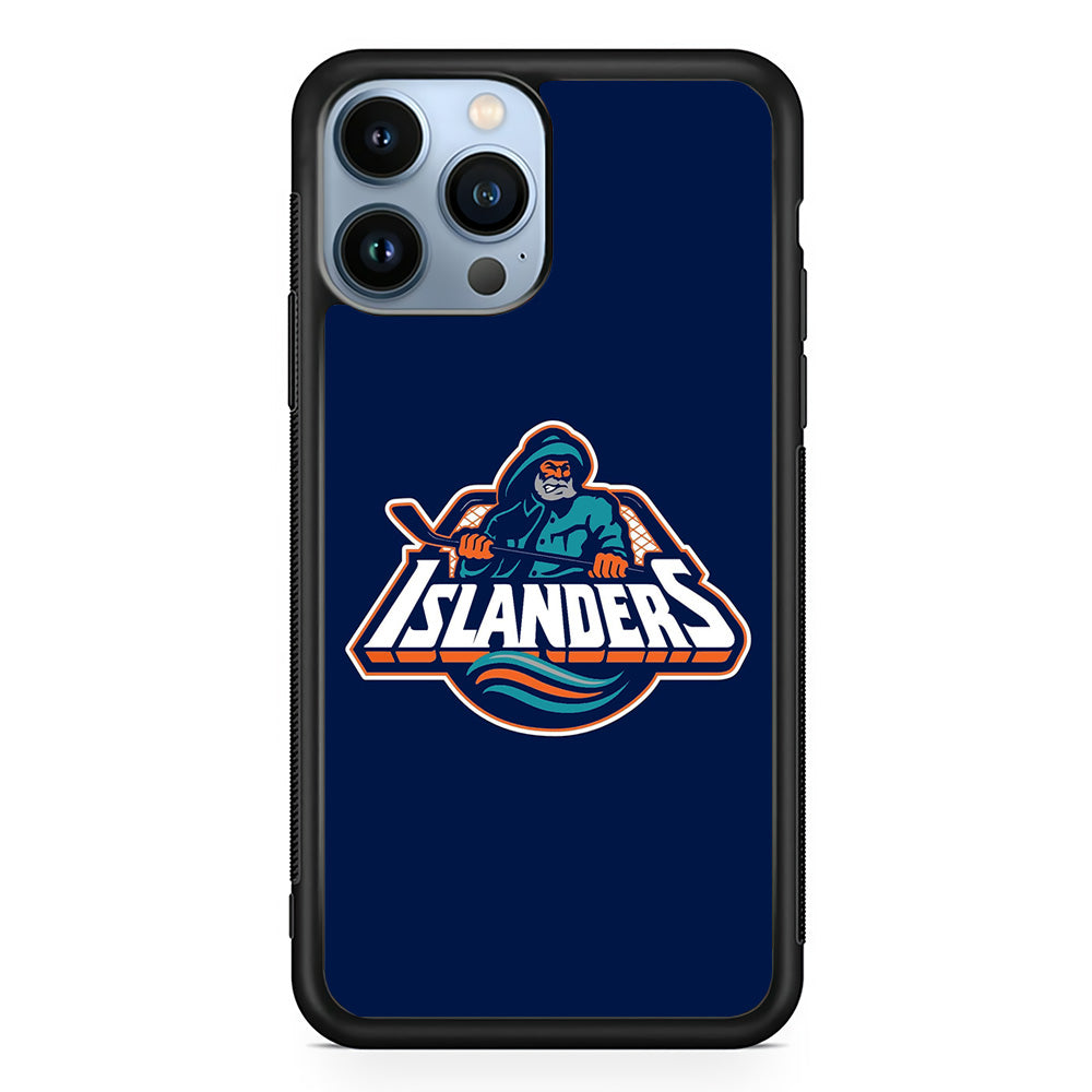 Hockey New York Islanders NHL 001 iPhone 15 Pro Case-Phone Case-Rubber Black (2D Case)-Altracase