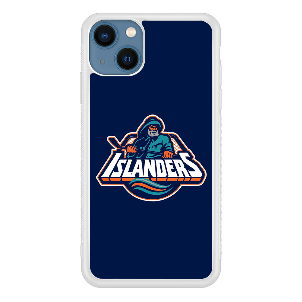 Hockey New York Islanders NHL 001 iPhone 13 Mini Case-Phone Case-Rubber White (2D Case)-Altracase