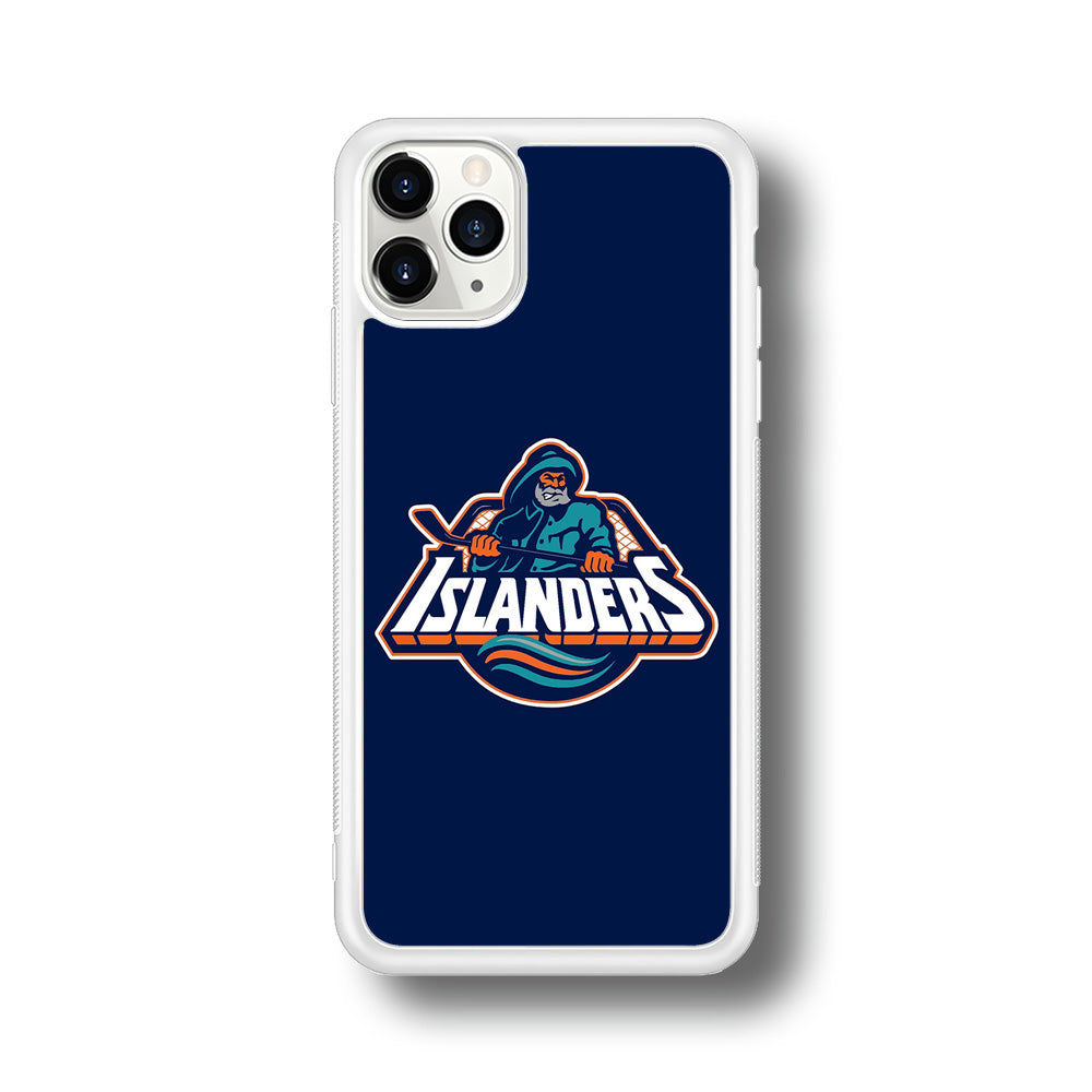 Hockey New York Islanders NHL 001 iPhone 11 Pro Max Case-Phone Case-Rubber White (2D Case)-Altracase