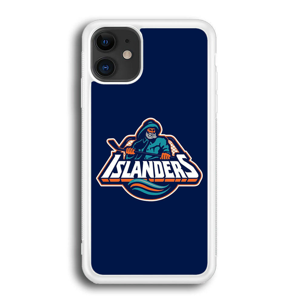 Hockey New York Islanders NHL 001 iPhone 12 Mini Case-Phone Case-Rubber White (2D Case)-Altracase