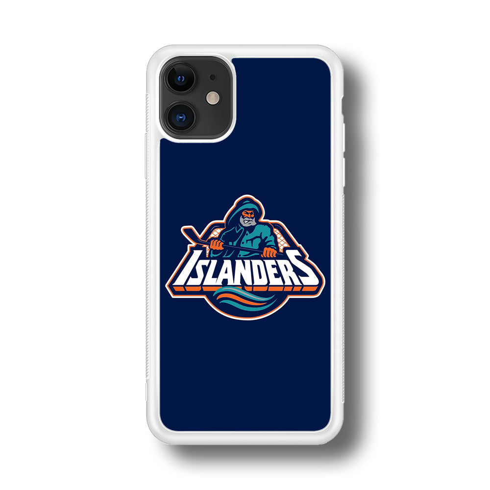 Hockey New York Islanders NHL 001 iPhone 11 Case-Phone Case-Rubber White (2D Case)-Altracase