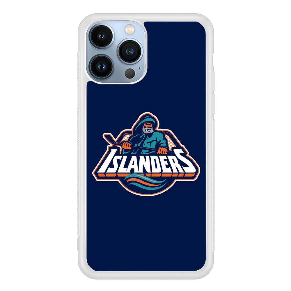 Hockey New York Islanders NHL 001 iPhone 15 Pro Case-Phone Case-Rubber White (2D Case)-Altracase