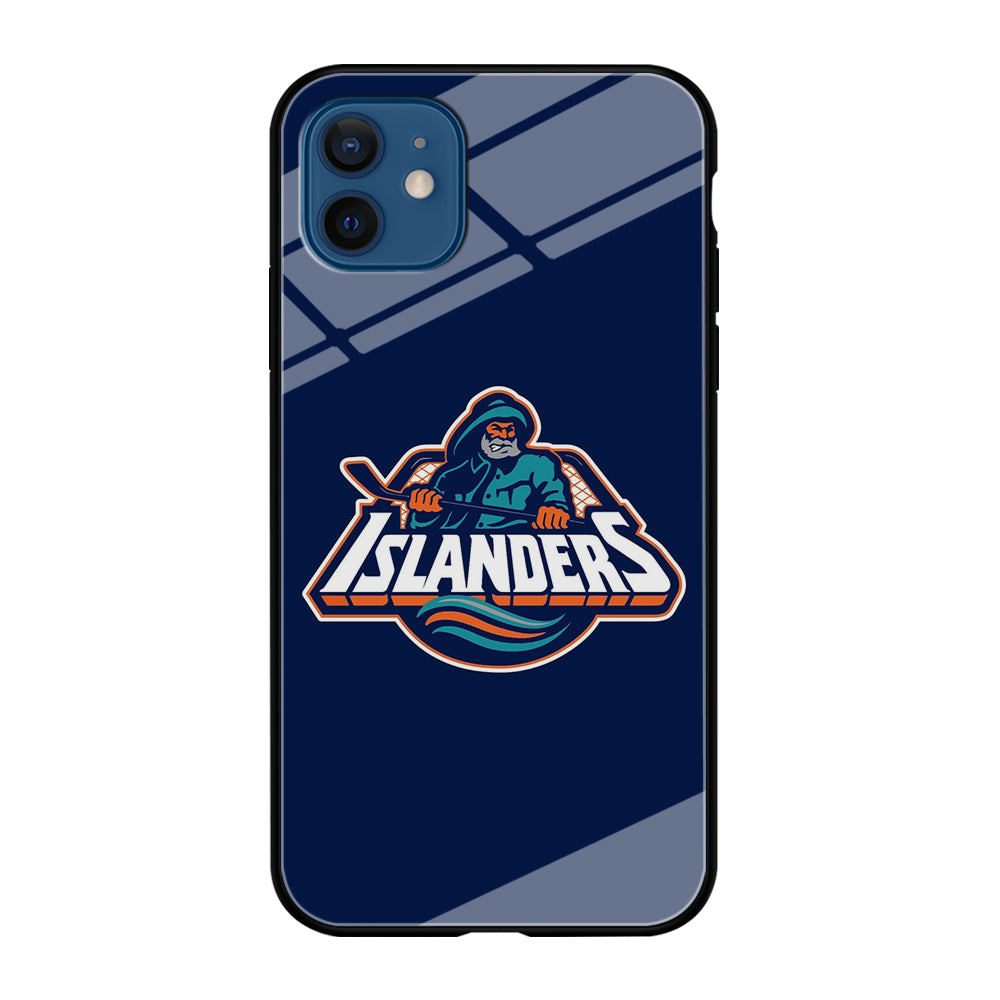 Hockey New York Islanders NHL 001 iPhone 12 Case-Phone Case-Tempered Glass Case-Altracase