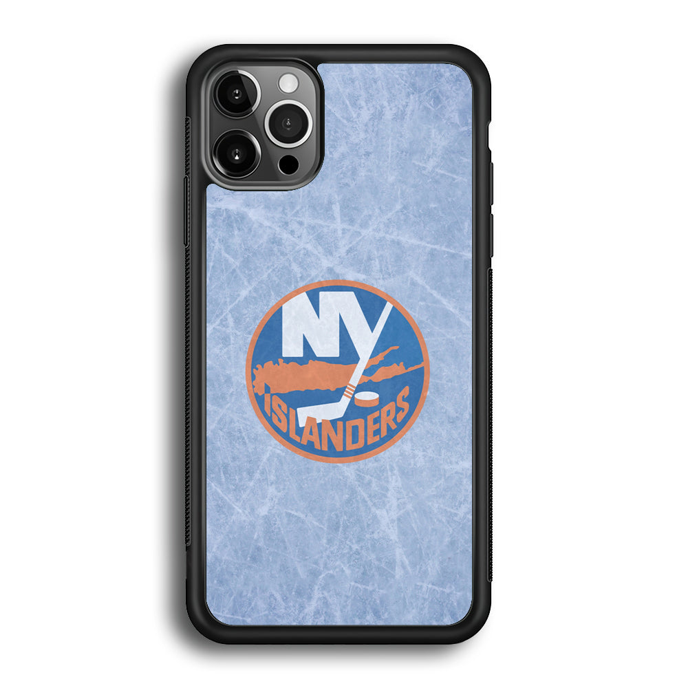 Hockey New York Islanders NHL 002 iPhone 12 Pro Max Case-Phone Case-Rubber Black (2D Case)-Altracase