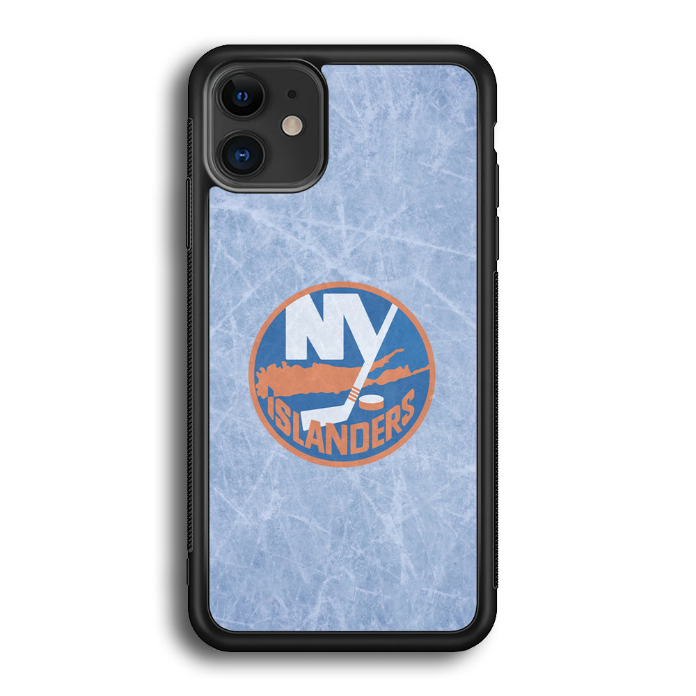 Hockey New York Islanders NHL 002 iPhone 12 Case-Phone Case-Rubber Black (2D Case)-Altracase