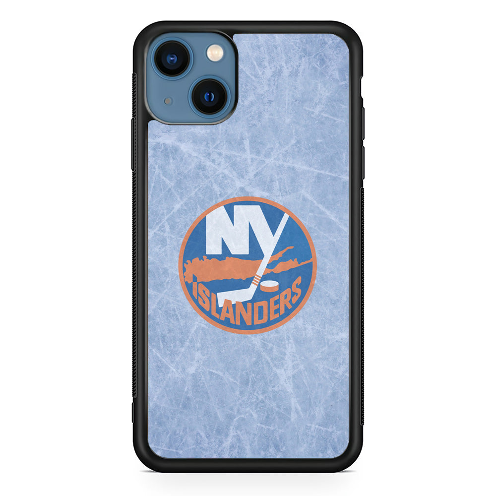Hockey New York Islanders NHL 002 iPhone 13 Mini Case-Phone Case-Rubber Black (2D Case)-Altracase