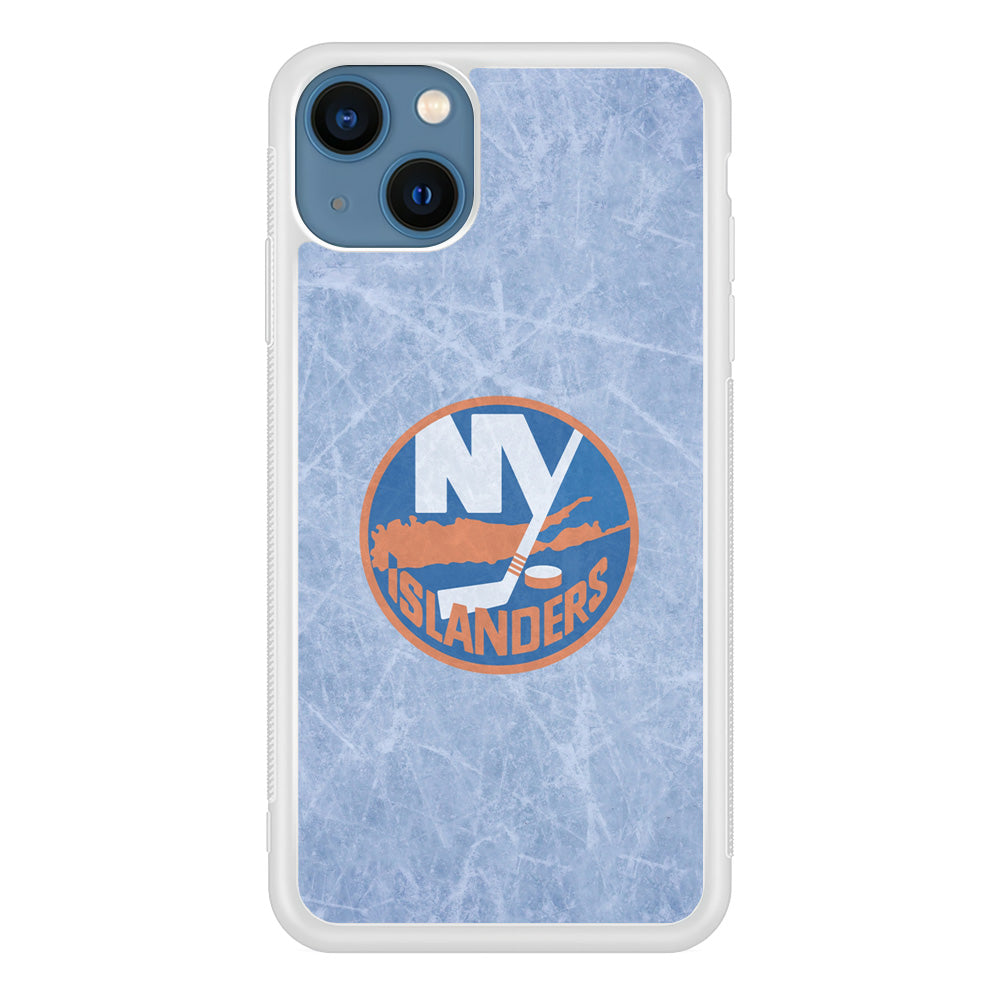 Hockey New York Islanders NHL 002 iPhone 13 Mini Case-Phone Case-Rubber White (2D Case)-Altracase