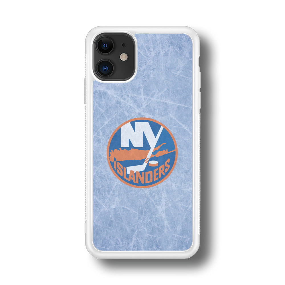 Hockey New York Islanders NHL 002 iPhone 11 Case-Phone Case-Rubber White (2D Case)-Altracase