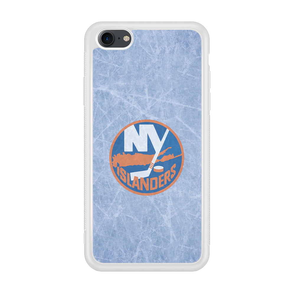 Hockey New York Islanders NHL 002 iPhone 7 Case-Phone Case-Rubber White (2D Case)-Altracase