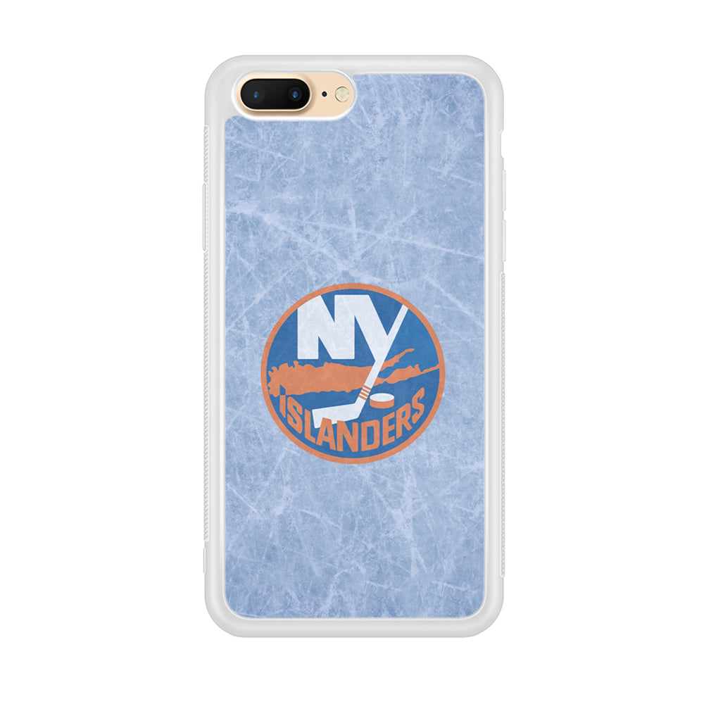 Hockey New York Islanders NHL 002 iPhone 8 Plus Case-Phone Case-Rubber White (2D Case)-Altracase