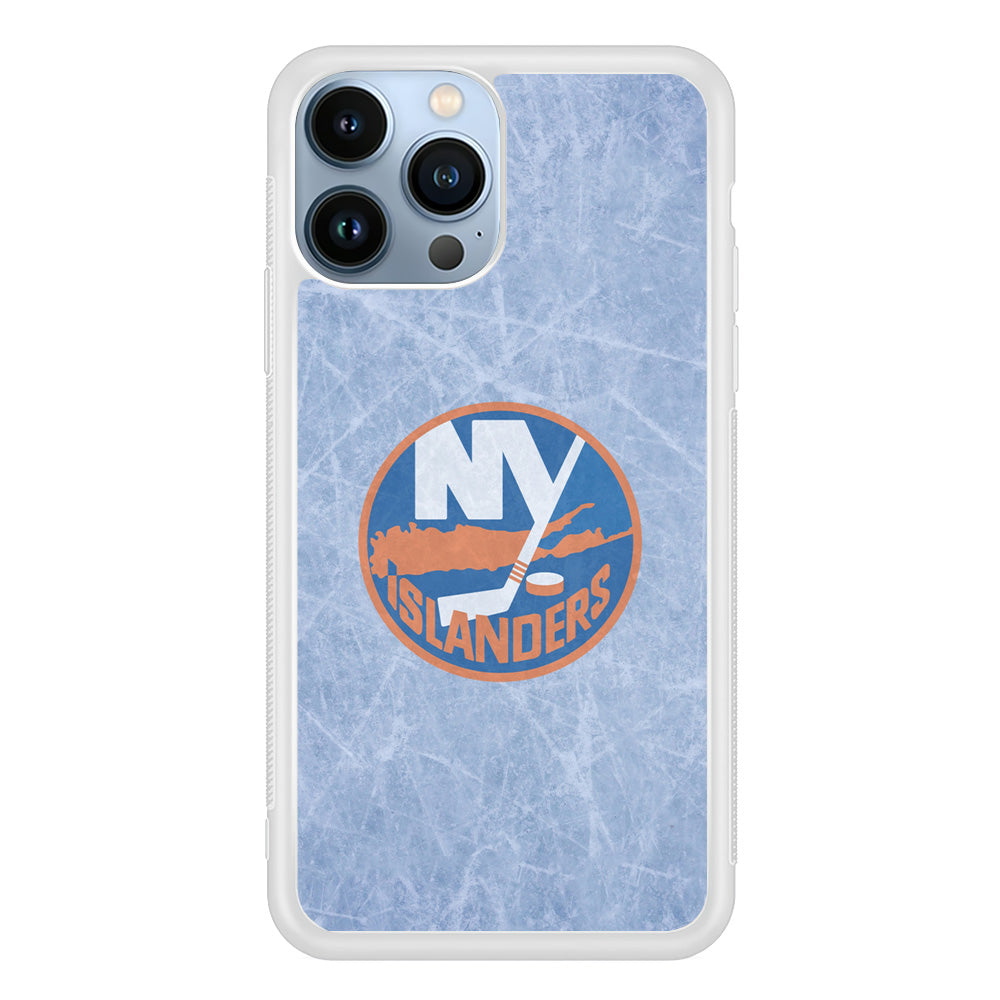 Hockey New York Islanders NHL 002 iPhone 15 Pro Case-Phone Case-Rubber White (2D Case)-Altracase