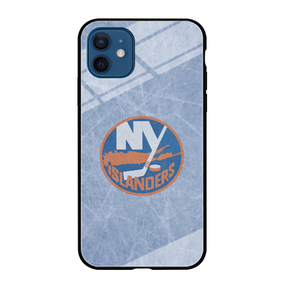 Hockey New York Islanders NHL 002 iPhone 12 Case-Phone Case-Tempered Glass Case-Altracase