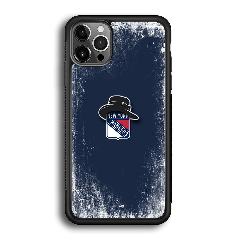 Hockey New York Rangers NHL 001 iPhone 12 Pro Max Case-Phone Case-Rubber Black (2D Case)-Altracase