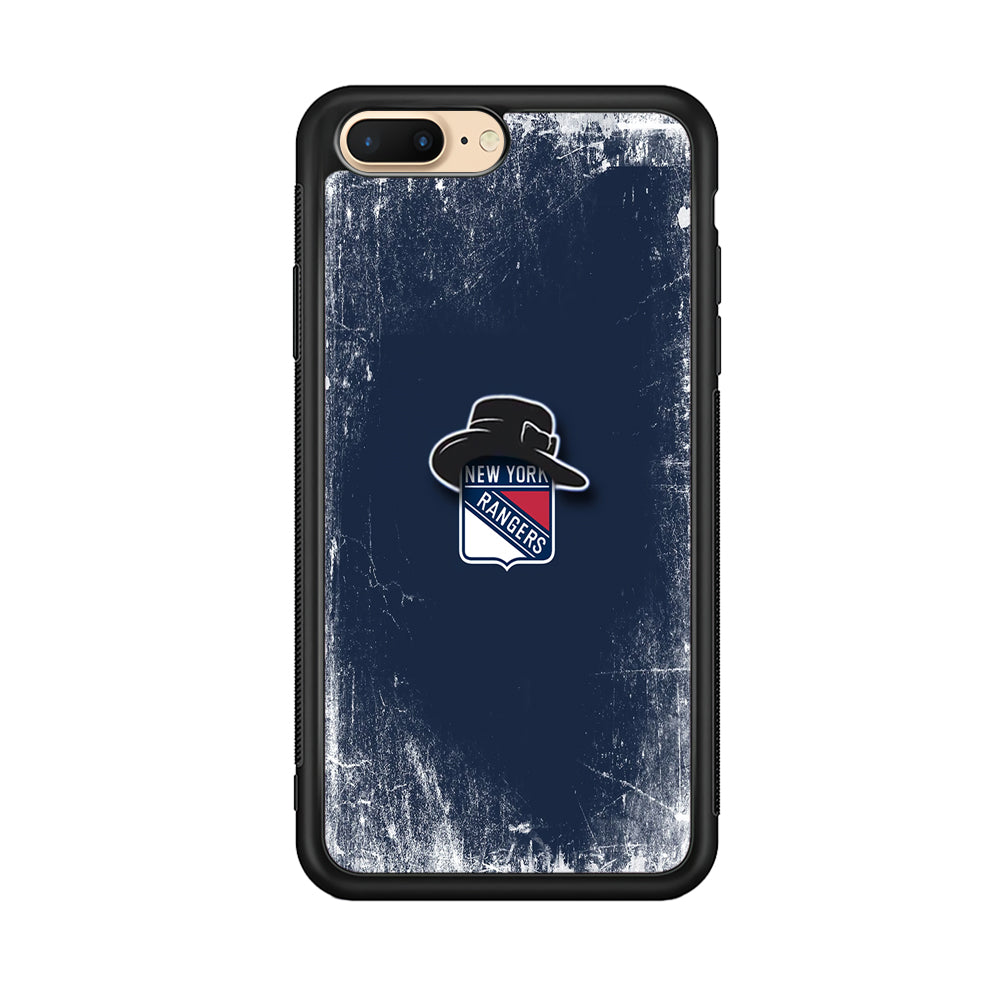 Hockey New York Rangers NHL 001 iPhone 8 Plus Case-Phone Case-Rubber Black (2D Case)-Altracase