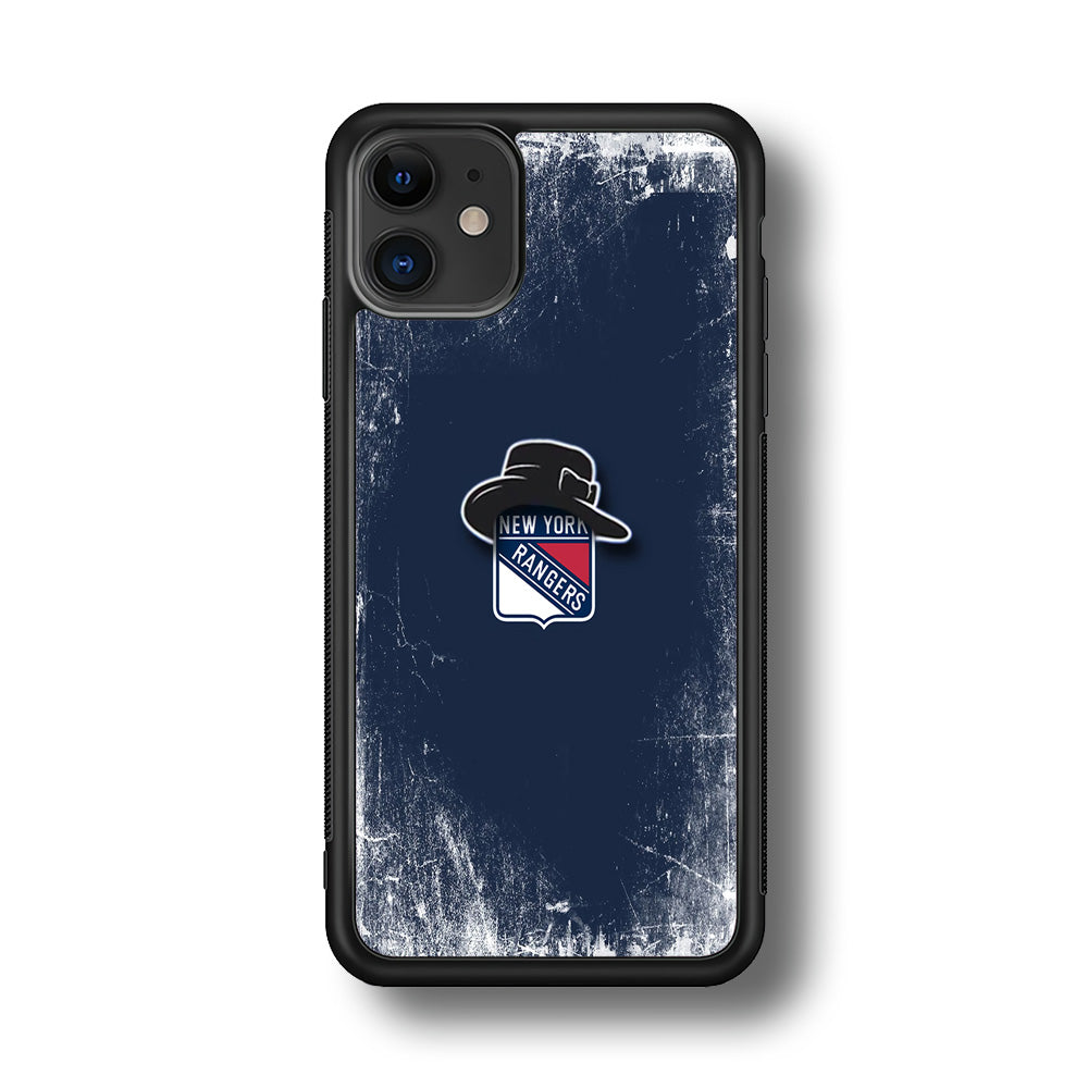 Hockey New York Rangers NHL 001 iPhone 11 Case-Phone Case-Rubber Black (2D Case)-Altracase