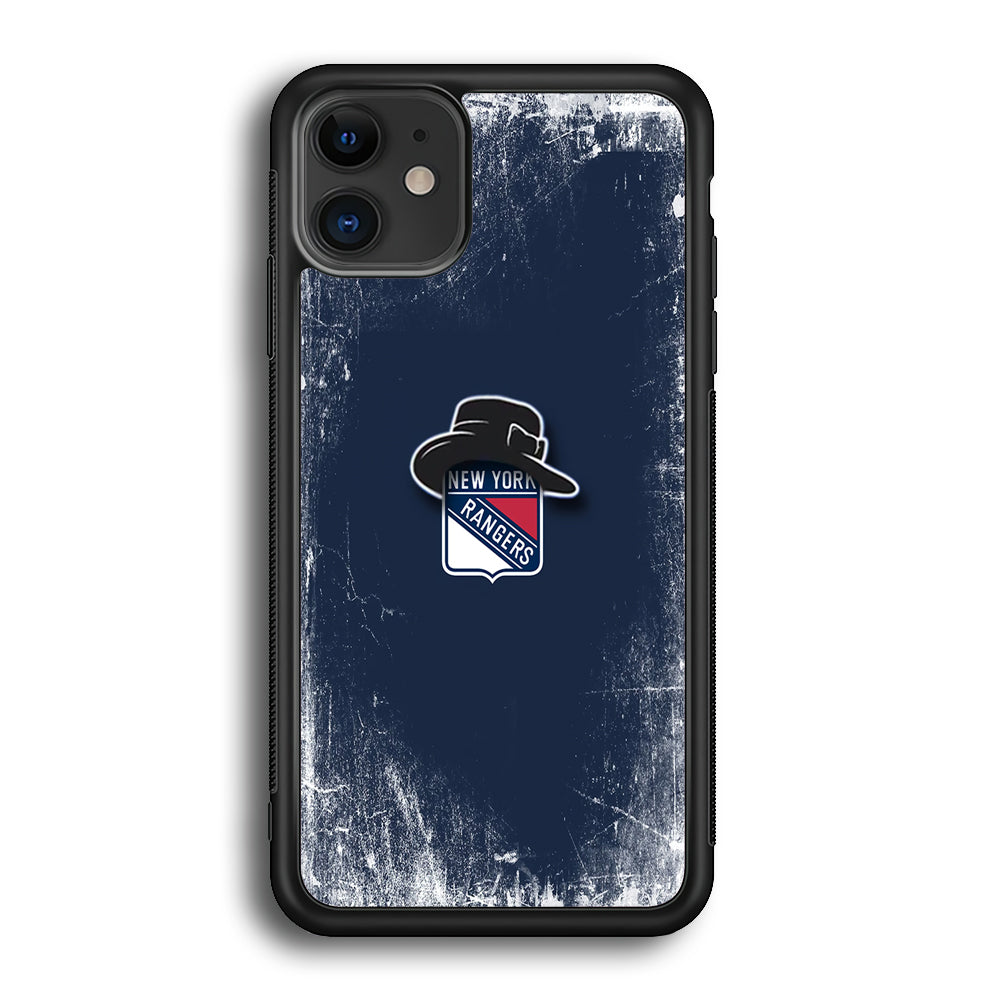 Hockey New York Rangers NHL 001 iPhone 12 Mini Case-Phone Case-Rubber Black (2D Case)-Altracase