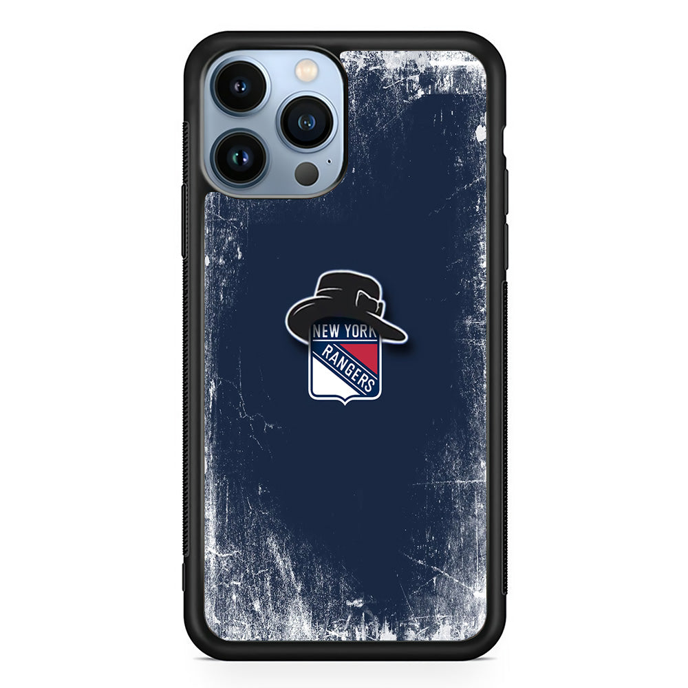 Hockey New York Rangers NHL 001 iPhone 15 Pro Case-Phone Case-Rubber Black (2D Case)-Altracase