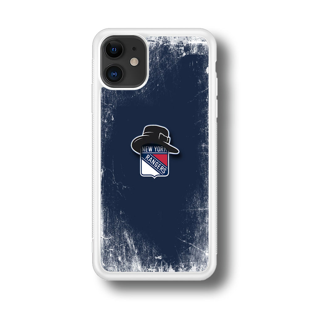 Hockey New York Rangers NHL 001 iPhone 11 Case-Phone Case-Rubber White (2D Case)-Altracase