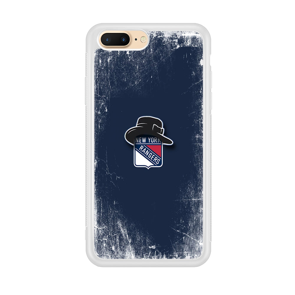 Hockey New York Rangers NHL 001 iPhone 8 Plus Case-Phone Case-Rubber White (2D Case)-Altracase