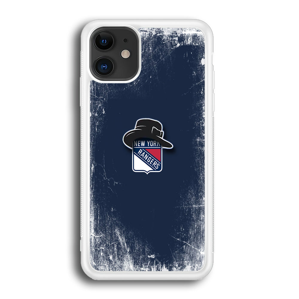 Hockey New York Rangers NHL 001 iPhone 12 Case-Phone Case-Rubber White (2D Case)-Altracase